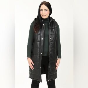 Coalition LA Long Black Puffer Vest